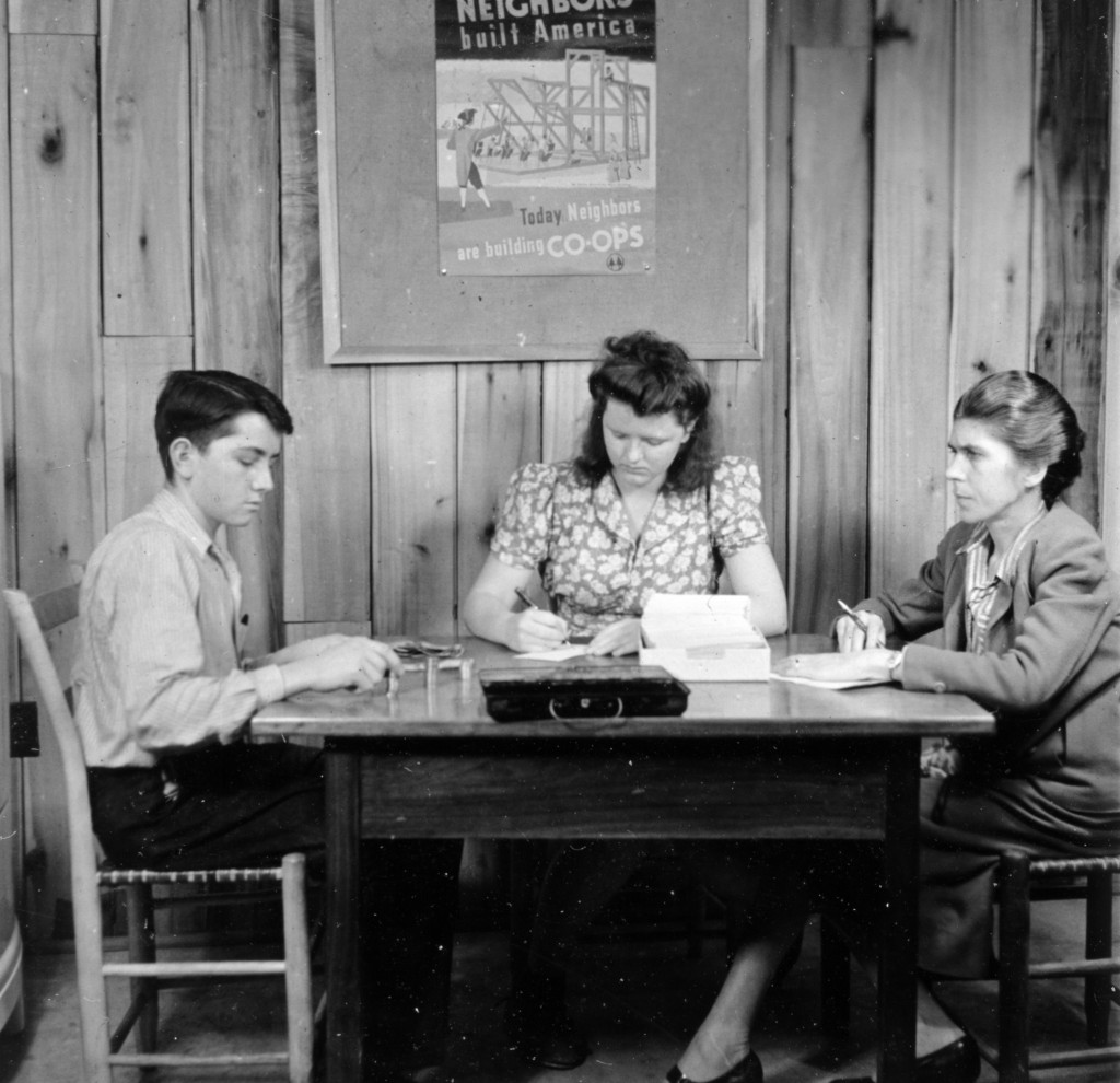 Gladys Hill (right) with co-op students. (Source: Harmon Fdn stills)