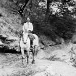 Photo of Purbrick on horseback