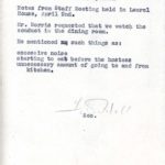1938 [?], April 2. Note from Office secretary Fern Hall.