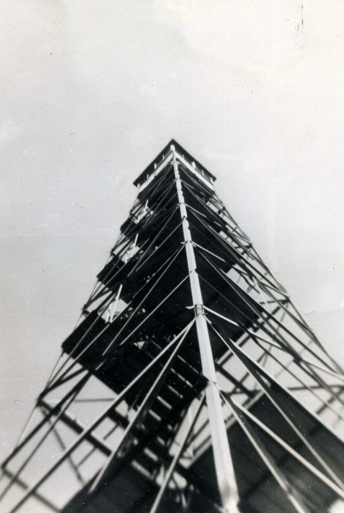 Mountain Day. Fire Tower in Kentenia State Forest. 