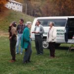 Members of trhe Buildings and Grounds Committee, c. 1984. (lft. to rt.) ?, Ben Begley, M. Pride, Paul Hayes, Milly Mahoney, Burton Rogers, ? PMSS BOT