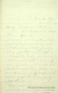 William Brown's handwritten letter to Miss Pettit, June 25, 1928.