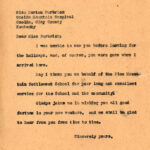 PMSS staff letter to Purbrick