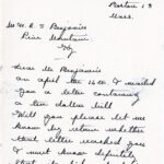 Purbrick letter to PMSS, page 1